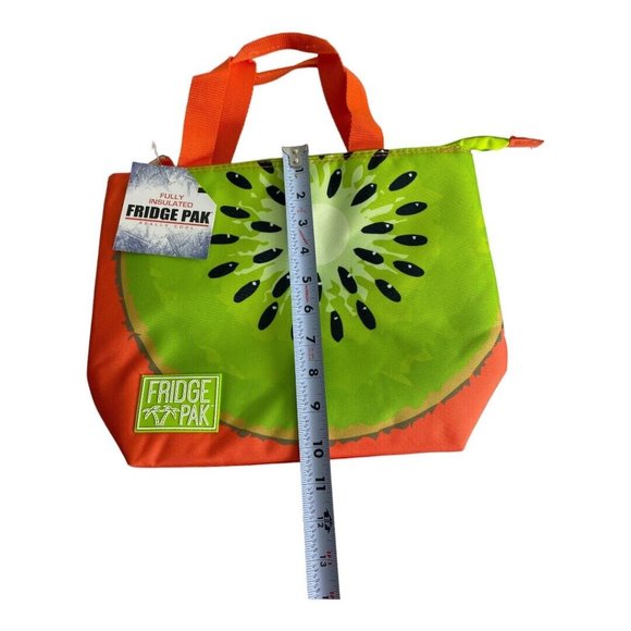 Fridge Pak Insulated Cooler Lunch Travel Tote Limeade Green Orange NEW - Picture 4 of 8